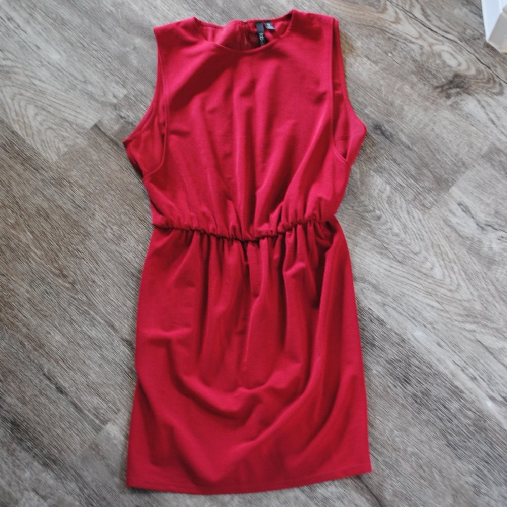 Simple Red Mini Dress